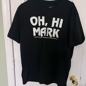 Black Graphic T-Shirt “OH, HI MARK” XL